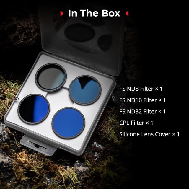 Thumbnail 6 de SmallRig ND-Filter-Set für DJI Osmo Action 5 Pro/Action 4 (5-teilig) – CPL, FS ND8/ND16/ND32 & Silikon-Linsenabdeckung