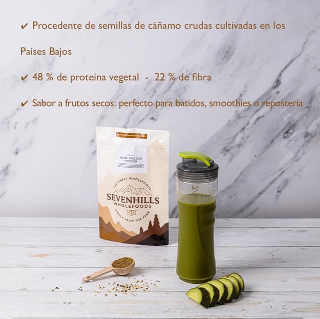 Thumbnail 3 de Sevenhills Wholefoods Proteína de Cáñamo Orgánica en Polvo 1kg 🌱