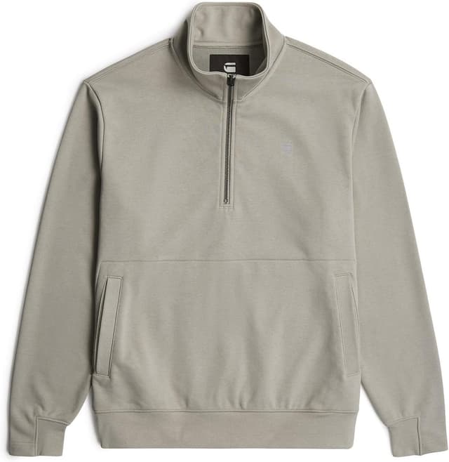Detalle 2 de G-STAR Herren Nifous Half Zip Sweater – Halbreißverschluss mit gerippten Abschlüssen