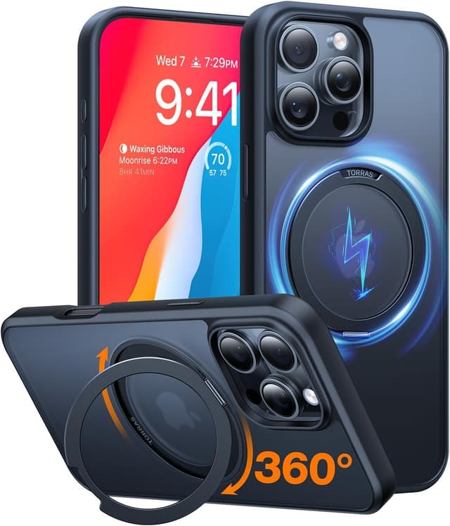 Imagen de TORRAS Upgraded 360 Rotatable Magnetic Ring for iPhone 16 Pro Max en OfertitasTOP