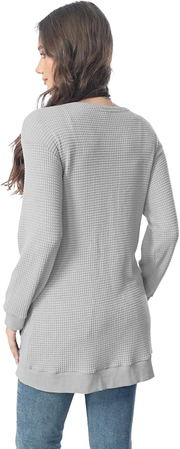 Detalle de GLEENOD Strickjacke Cardigan Damen mit Taschen