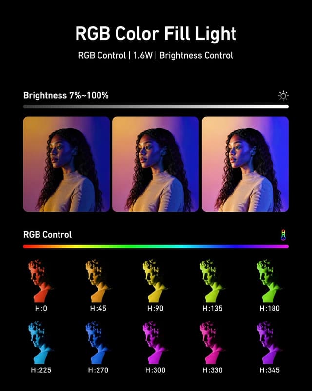 Detalle de TELESIN Aluminium Alloy Grip Kit for DJI Osmo Action 6 with Protective Cage & Magnetic RGB Video Light