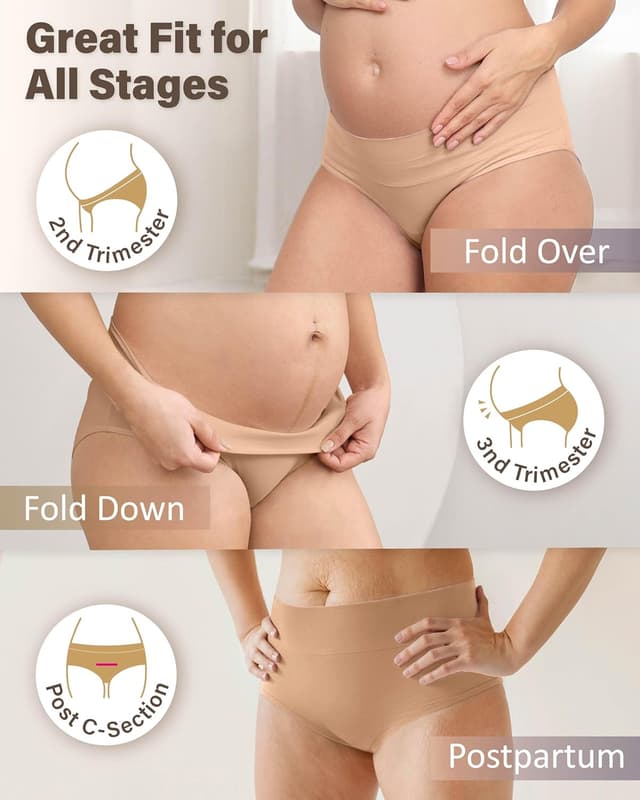 Detalle de Culotte de grossesse Intimate Portal pliable en coton pour post-partum