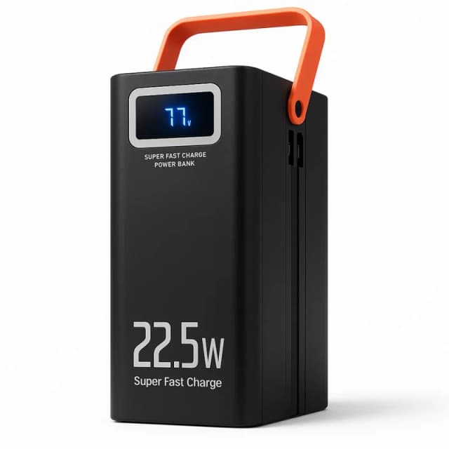 Detalle de Klack 100000mAh powerbank 22,5W 4xUSB-A 🟡