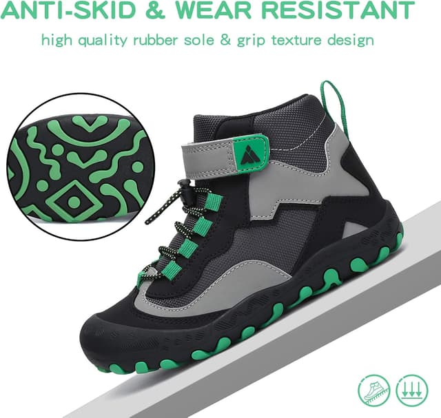 Detalle 2 de Mishansha Kids Water Resistant Hiking Boots for Boys & Girls