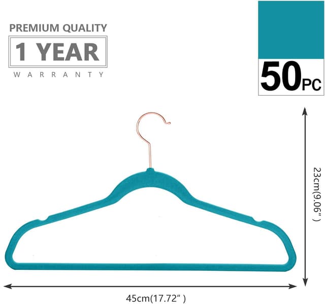 Thumbnail 5 de MIZGI Premium Velvet Hangers 50-pack — non-slip