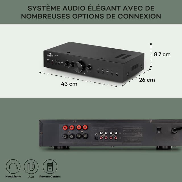 Detalle 1 de AUNA Amplificateur HiFi 75 W