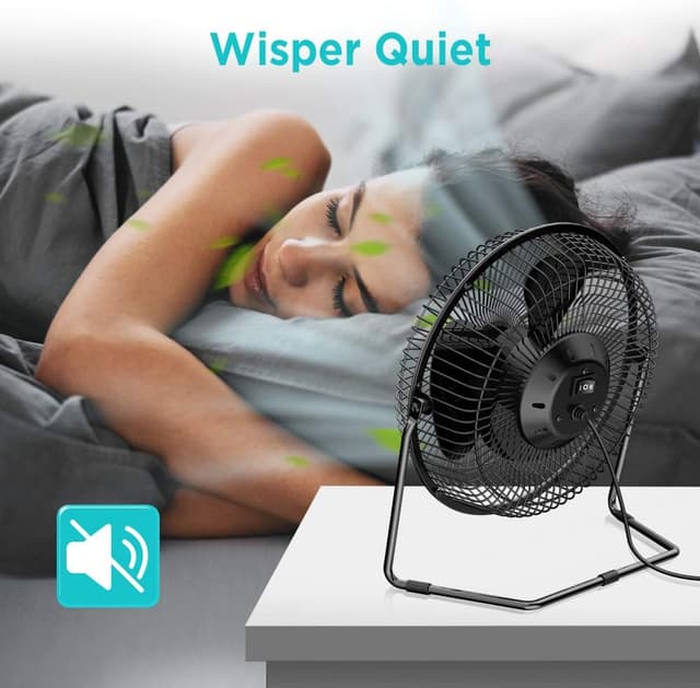 Thumbnail 6 de EasyAcc 9 inch USB Desk Fan (Silent 25DB) with 2 Speed & 180° Rotatable Head, Portable Cooling for Home Office