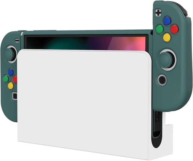 Thumbnail 6 de playvital PlayVital ZealProtect Soft Protective Case for Nintendo Switch OLED in Hunter Green