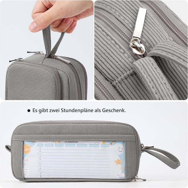 Detalle 2 de KALIDI Federmäppchen mit 3 Fächern