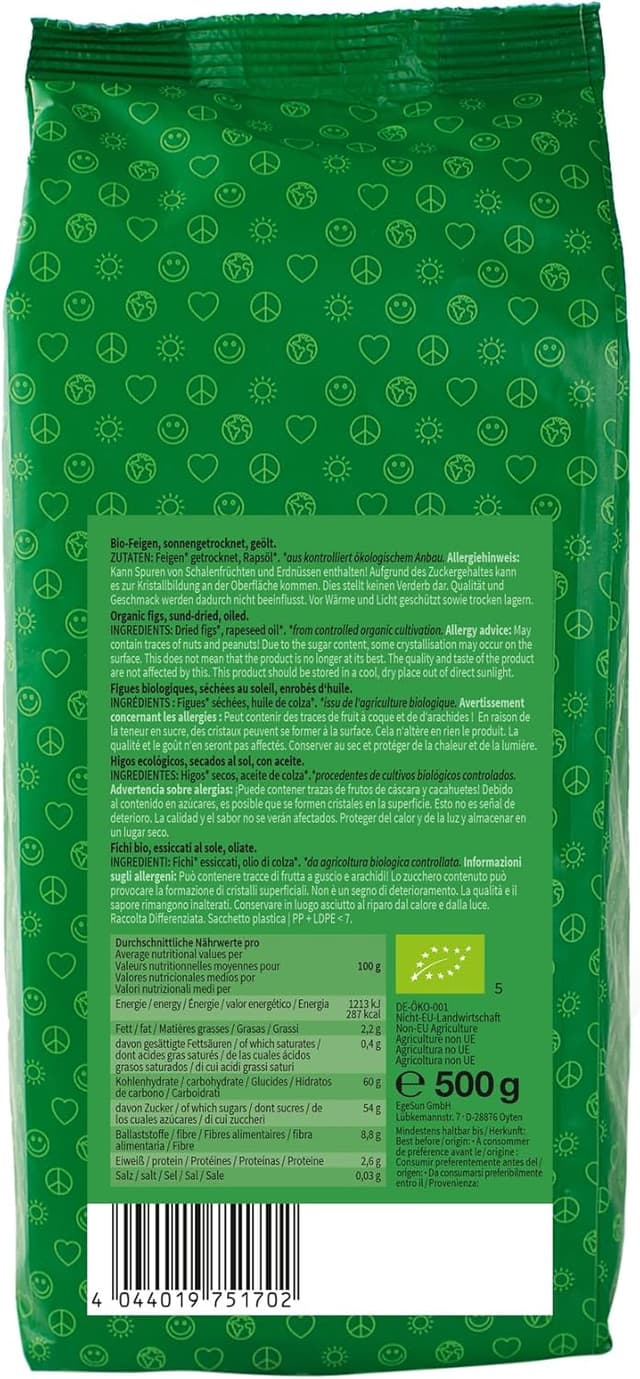Thumbnail 2 de Mundo Feliz 🌱 Higos ecológicos secos, 2 x 500 g