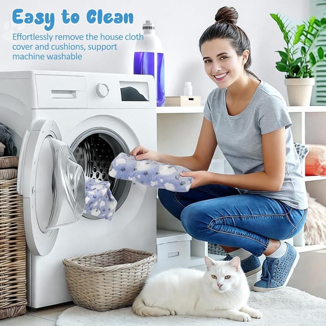 Thumbnail 5 de Pawaboo Katzen-Tunnelbett Katzentunnel mit Haus