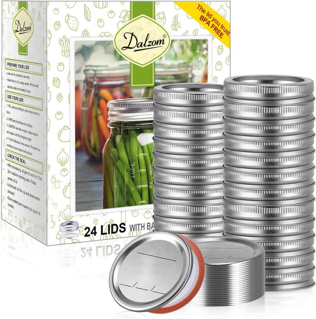 Detalle de Dalzom 48Pcs canning lids with rings
