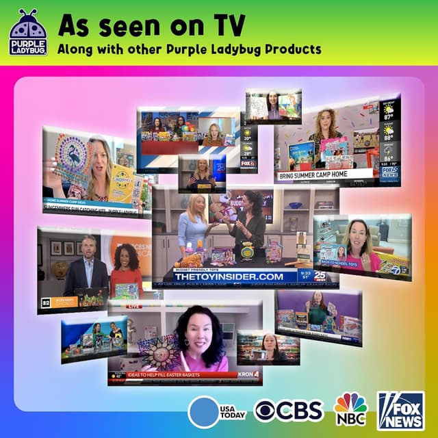 Detalle de Purple Ladybug Rainbow Holographic Scratch Art Notes (150 Sheets) with 2 Stylus Pens