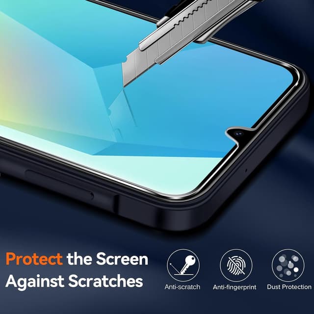 Detalle 2 de Coque ivoler Anti-Jaunissement HD Clair pour Samsung Galaxy A16 4G / A16 5G + verre trempé (2 pièces) – Noir