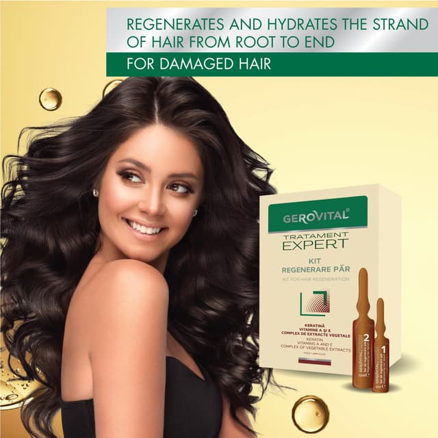 Thumbnail 1 de Gerovital Tratament Expert Haarregenerierendes Serum-Kit mit Keratin, Vitamin A & E (10 x 5 ml & 10 x 10 ml)