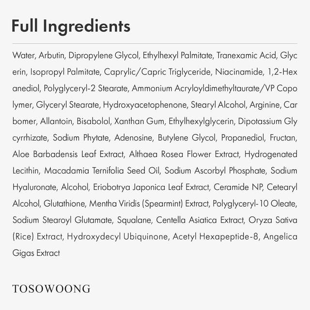 Thumbnail 5 de TOSOWOONG Arbutin 7% Brightening Cream 50ml