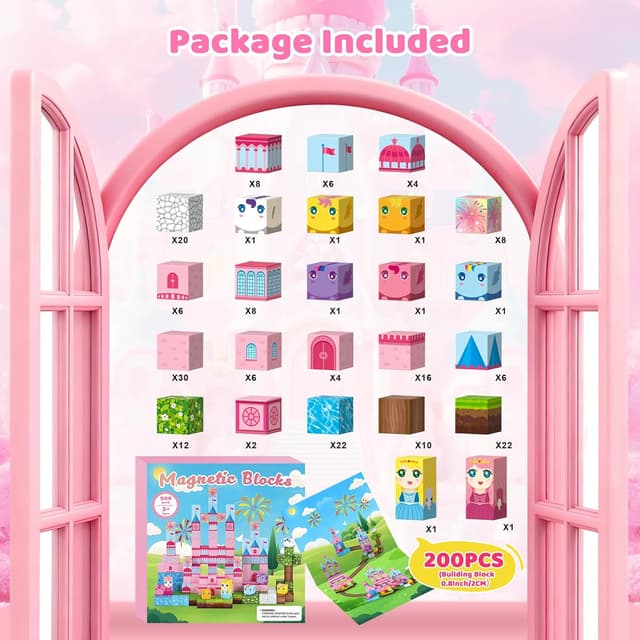 Thumbnail 1 de HOPFROG 200pcs magnetic blocks set for kids 🧩