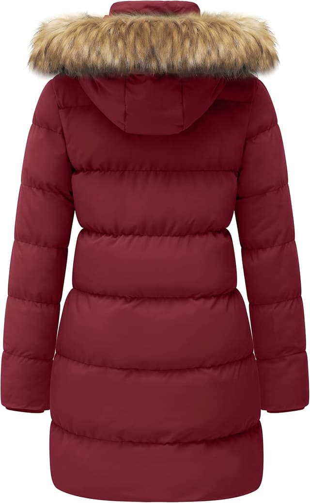 Detalle 2 de WenVen Women’s Winter Warm Thicken Long Coat with Removable Faux Fur Hood