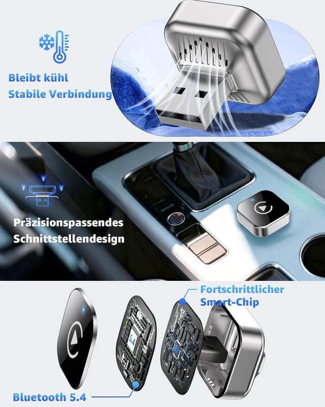 Thumbnail 6 de Wireless CarPlay & Android Auto Adapter (Plug & Play, kabellos) für Autos ab 2016