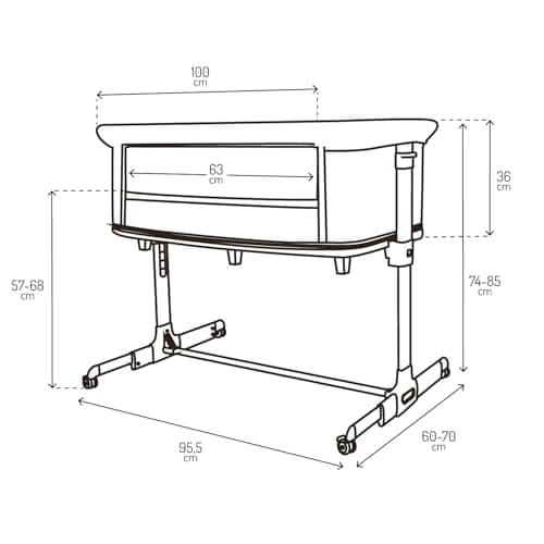 Thumbnail 8 de Momi SMART Bed 4-in-1 Beistellbett, bis 15 kg