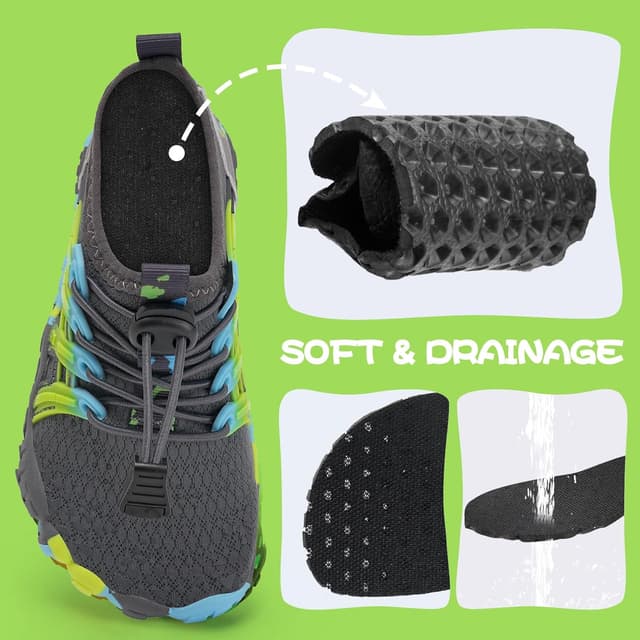 Detalle de WateLves Barfußschuhe für Kinder – rutschfeste Badeschuhe mit Schnelltrocknung