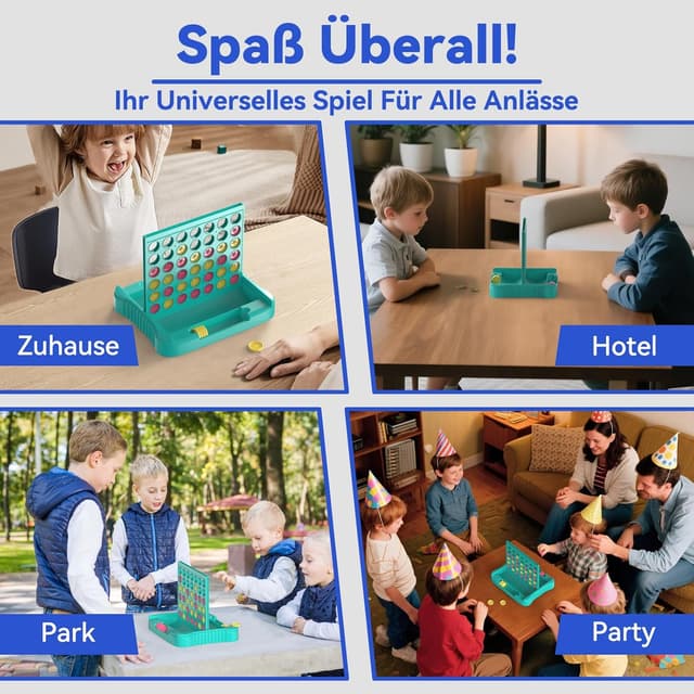 Detalle 1 de Pup Go 4 in Einer Reihe (4-Gewinnt-Strategiespiel) – Strategiespiel & Spielesammlung für 2 Spieler, ab 6 Jahren, mit 6 Ersatzchips (Grün)