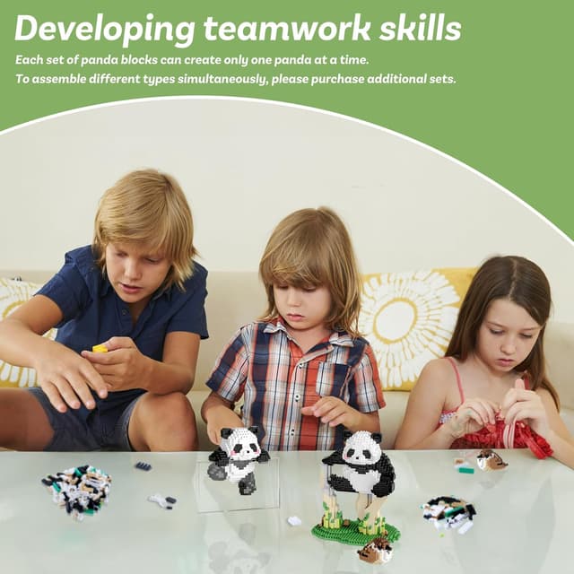 Detalle 2 de Panda Mini Building Blocks set 9+