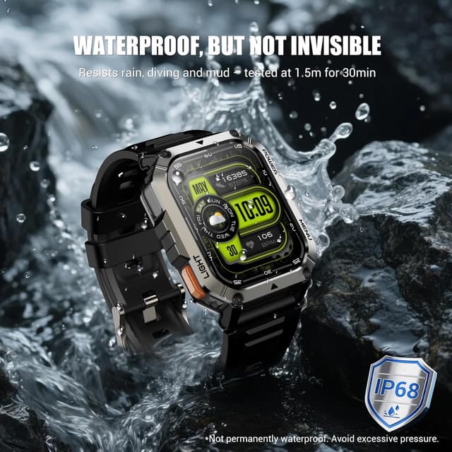 Detalle 2 de Military Smart Watch 2.01" Fitness Watch with Compass