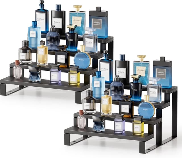 Thumbnail 6 de Boulphia Cologne Organizer for Men (12-Inch) 4-Tier Wood Stand in Black