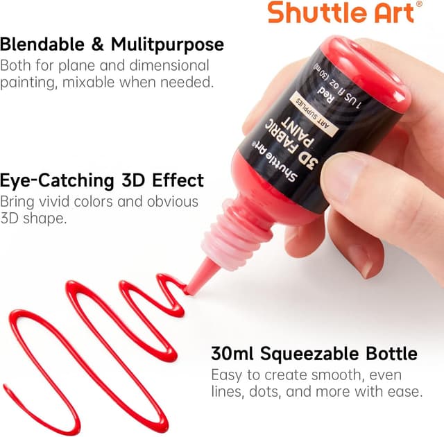 Detalle de Shuttle Art Textilfarbe 45 Farben 🎨