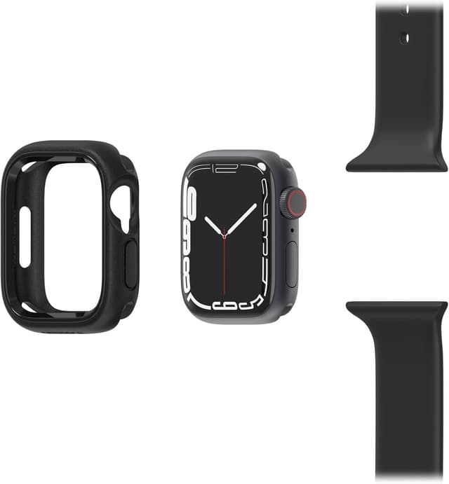 Detalle de Otterbox Watch Bumper pour Apple Watch Series 9/8/7 (41 mm) : protection anti-chocs et bord protecteur, noir