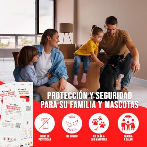Detalle 2 de VITALX Pack 30 trampas ultradhesivas para cucarachas (sin venenos) + manual