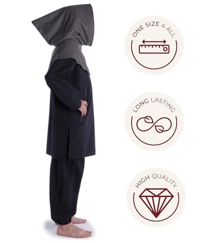 Thumbnail 2 de Hemad capucha medieval fieltro rojo