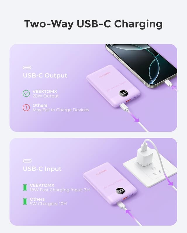 Thumbnail 6 de VEEKTOMX Power Bank 10000mAh