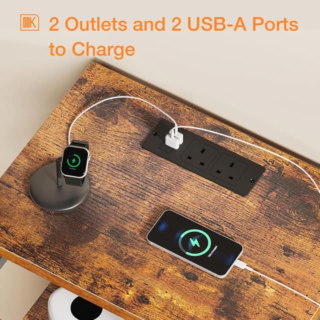 Thumbnail 3 de ODK Chest of Drawers with 8 Fabric Drawers and 2 USB Ports