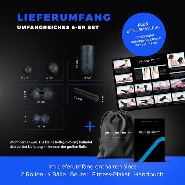 Thumbnail 1 de Fas Fit Faszienrolle 30x15 cm đ§