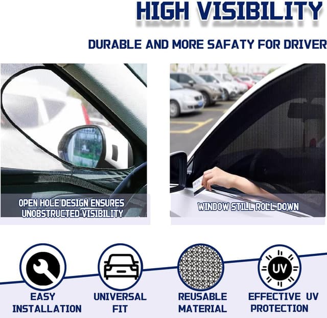 Detalle de OUTTDID Car Window Shades 4 Pack UV protection