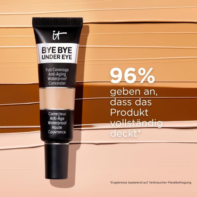 Detalle de IT Cosmetics Bye Bye Under Eye Concealer (12 ml) – hochpigmentiert, wasserfest & nicht krümelnd