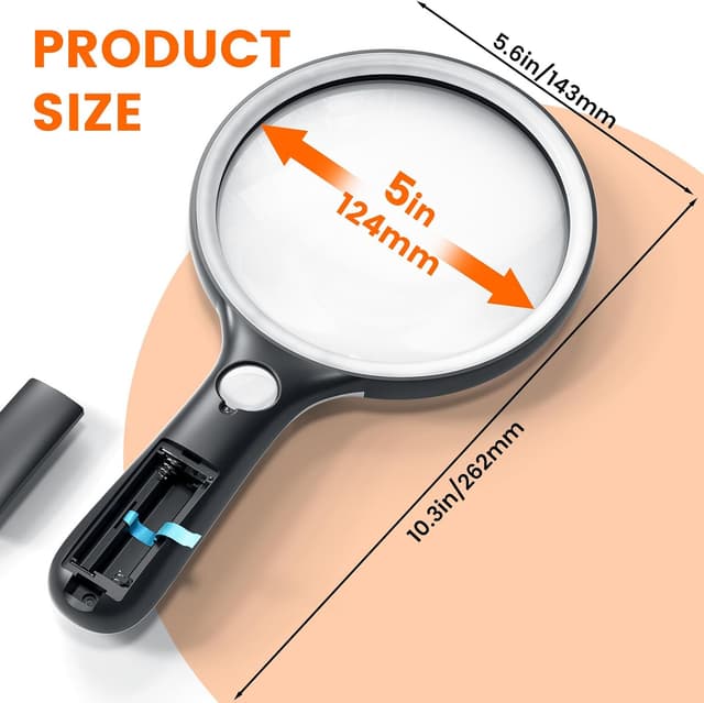 Thumbnail 2 de Magnifying Glass with Light 24LED, handheld 🔍