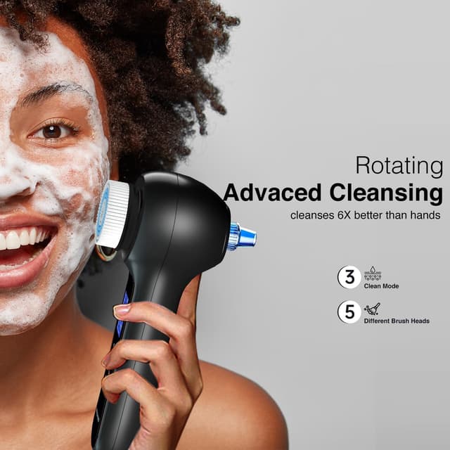 Detalle 2 de UMICKOO Electric Facial Cleansing Brush with LCD Screen (3-in-1, Rechargeable, IPX7)