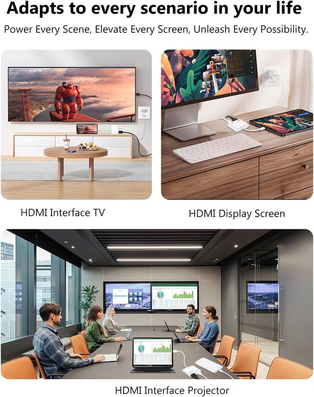 Thumbnail 6 de Lightning to HDMI Adapter for iPhone (Apple MFi Certified) — Digital AV Dongle with Lightning Charging Port for 1080P Screen Mirroring