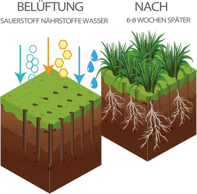 Detalle de Walensee Rasenbelüfter mit 15 Spikes