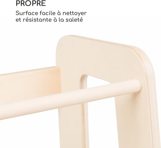 Detalle 2 de Ully by moblì® – Tour d’apprentissage en bois naturel avec étagères réglables (principes Montessori), fabriquée en Italie