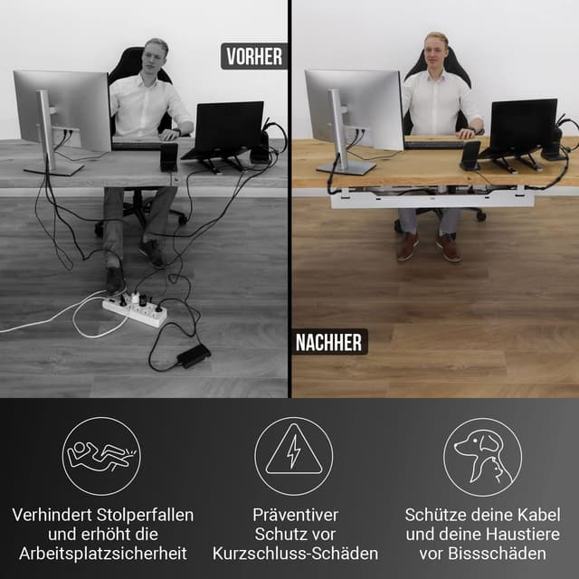 Detalle 2 de Ultimate Setup Kabelwanne Schreibtisch Kabelmanagement