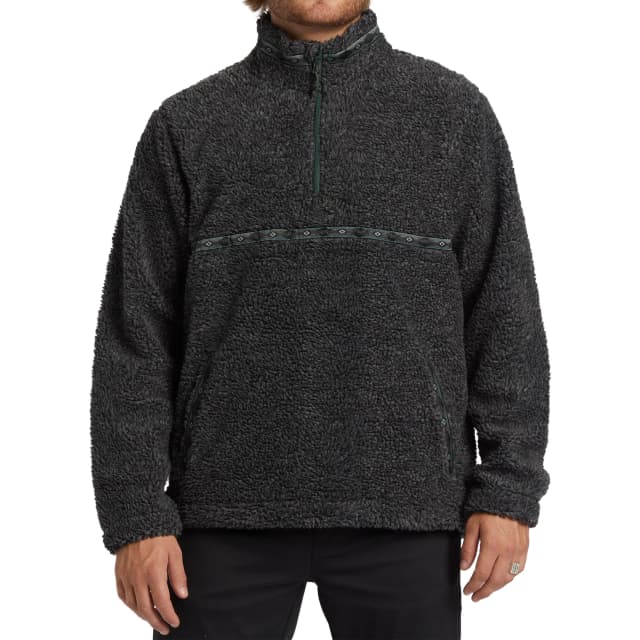 Detalle de Billabong Boundary Tombstone forro polar sherpa para hombre con media cremallera