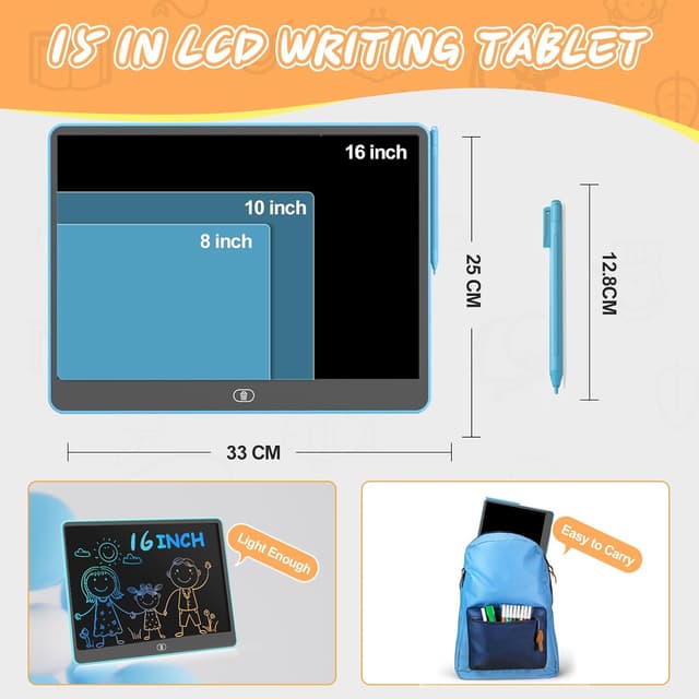 Detalle de LEYAOYAO LCD Schreibtafel für Kinder 16 Zoll