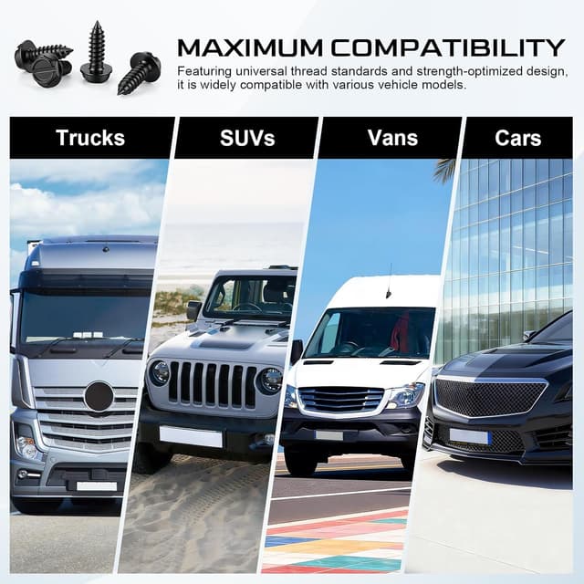 Thumbnail 6 de LivTee Rustproof License Plate Screws 4 Sets