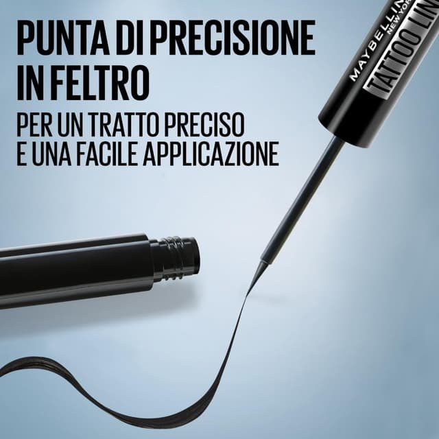 Detalle de Maybelline New York Tattoo Liner Dip-Ink – Eyeliner liquido waterproof Burgundy Boost, 3,5 ml