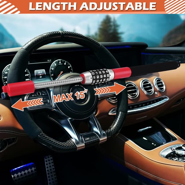 Thumbnail 1 de Tevlaphee 5-digit keyless steering wheel lock